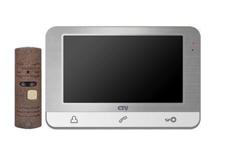 Комплект видеодомофона CTV-DP1703 серебро