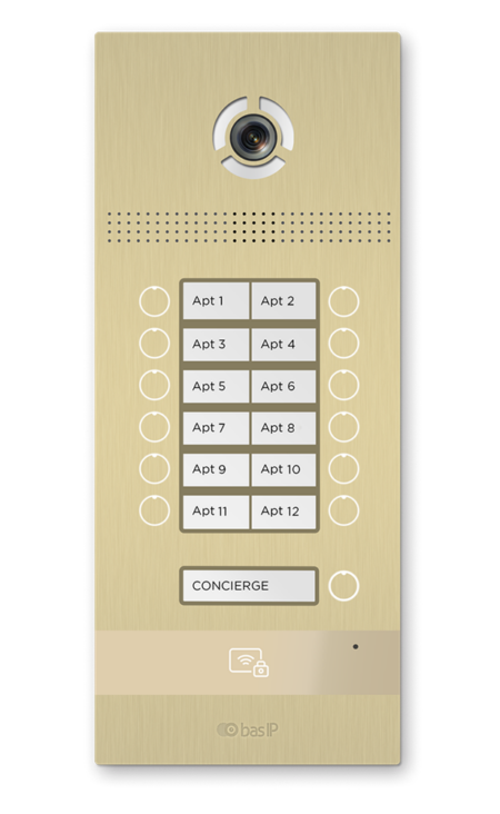 Вызывная панель IP домофона BAS-IP BI-12FB GOLD
